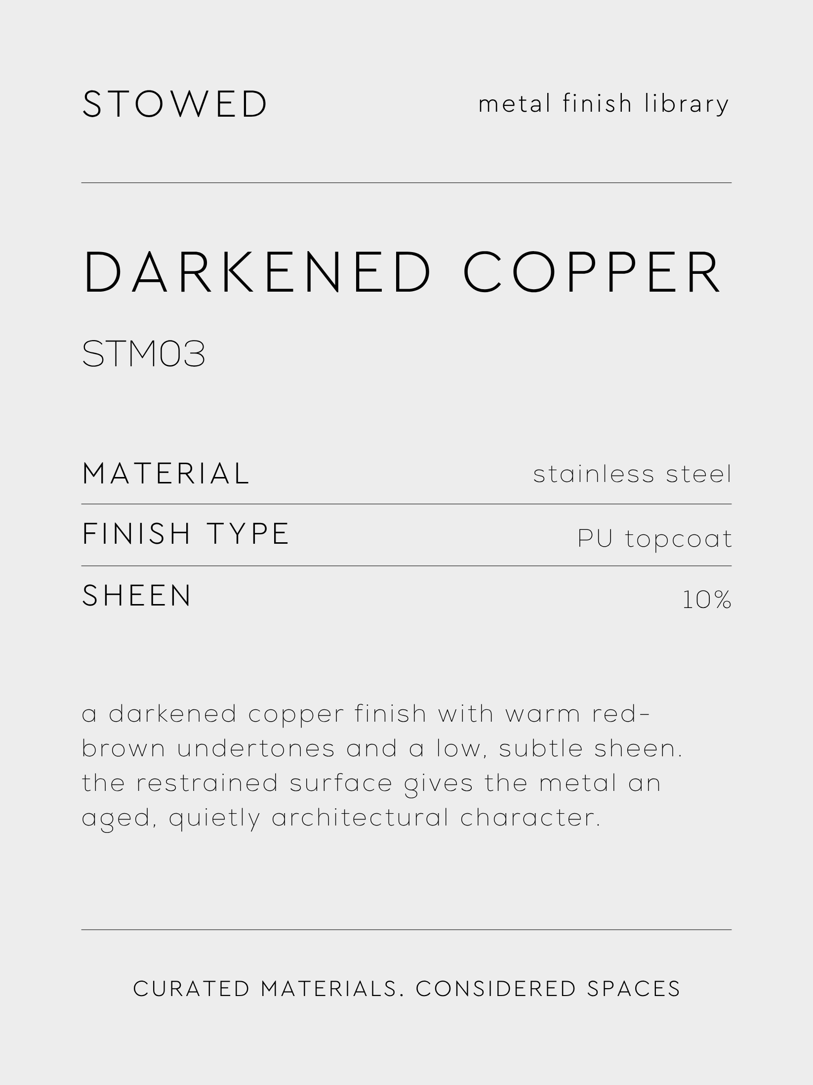 DARKENED COPPER