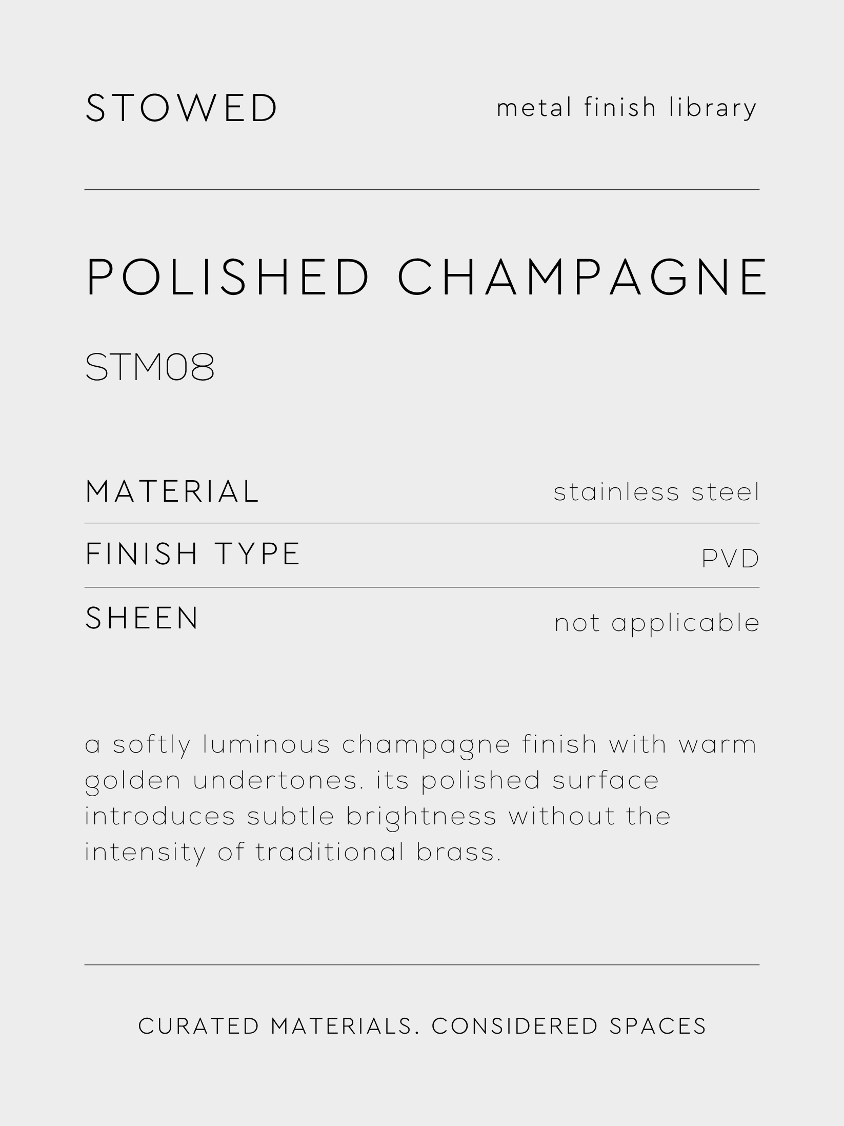 POLISHED CHAMPAGNE
