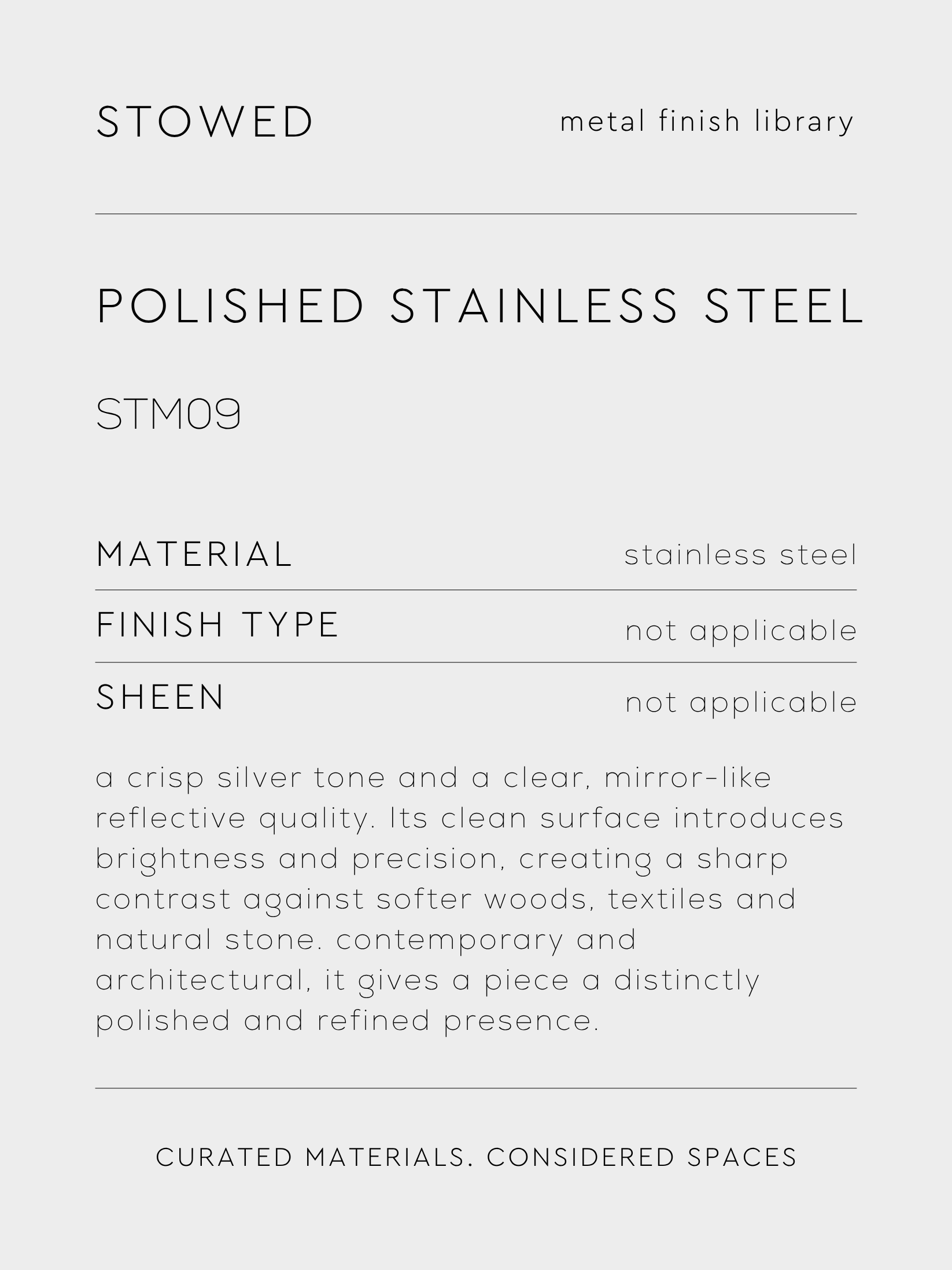 POLISHED STAINLESS STEEL