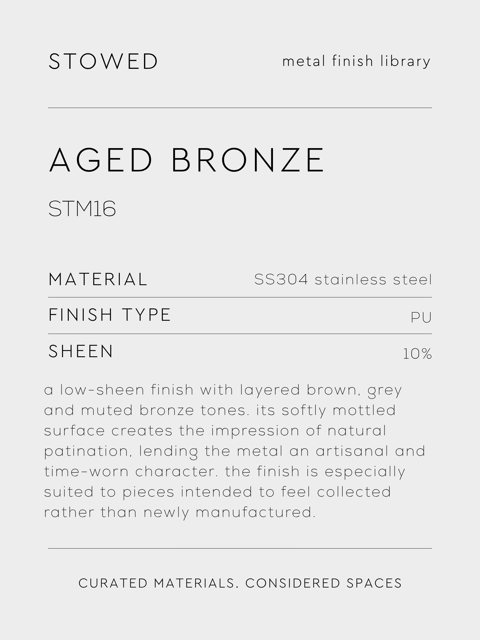 AGED BRONZE