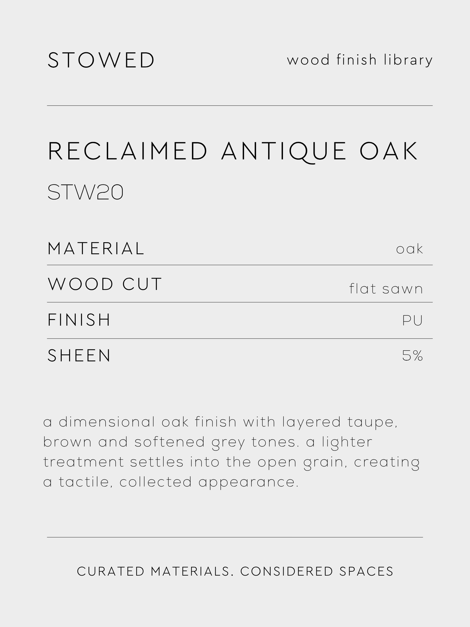 RECLAIMED ANTIQUE OAK