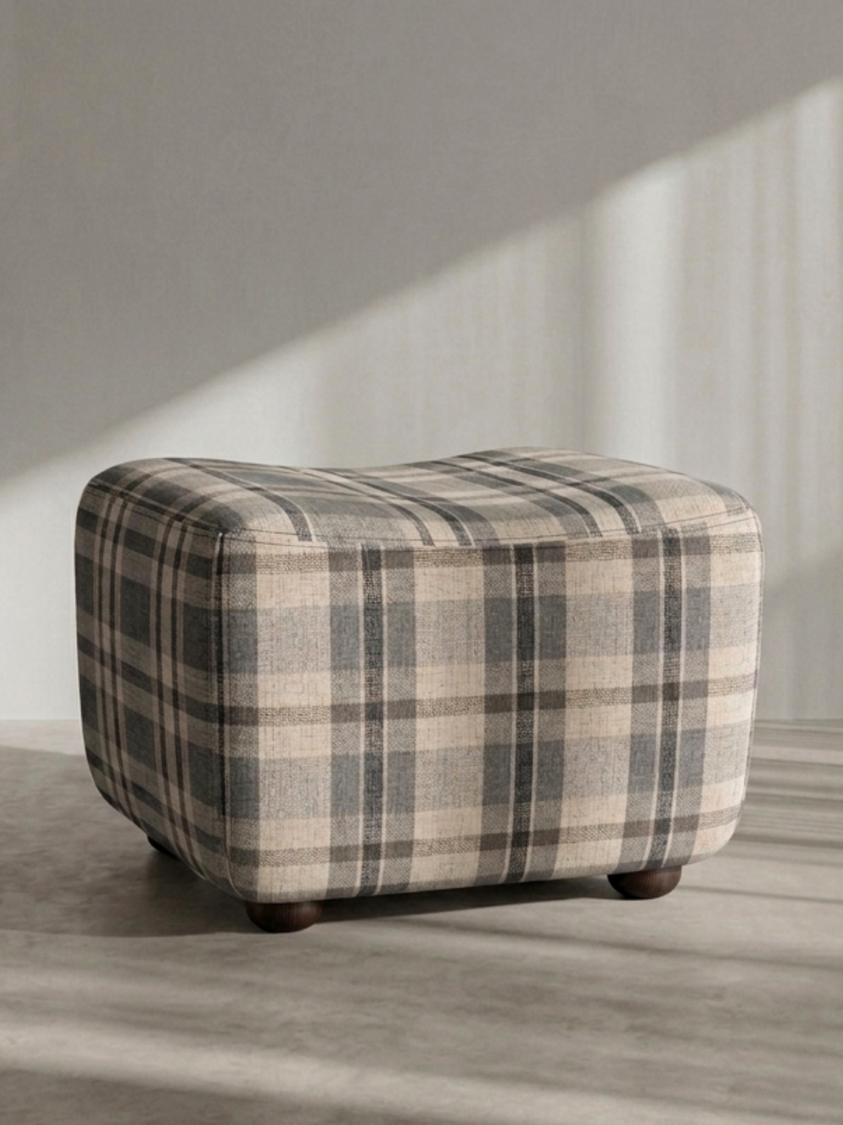 tess plaid ottoman