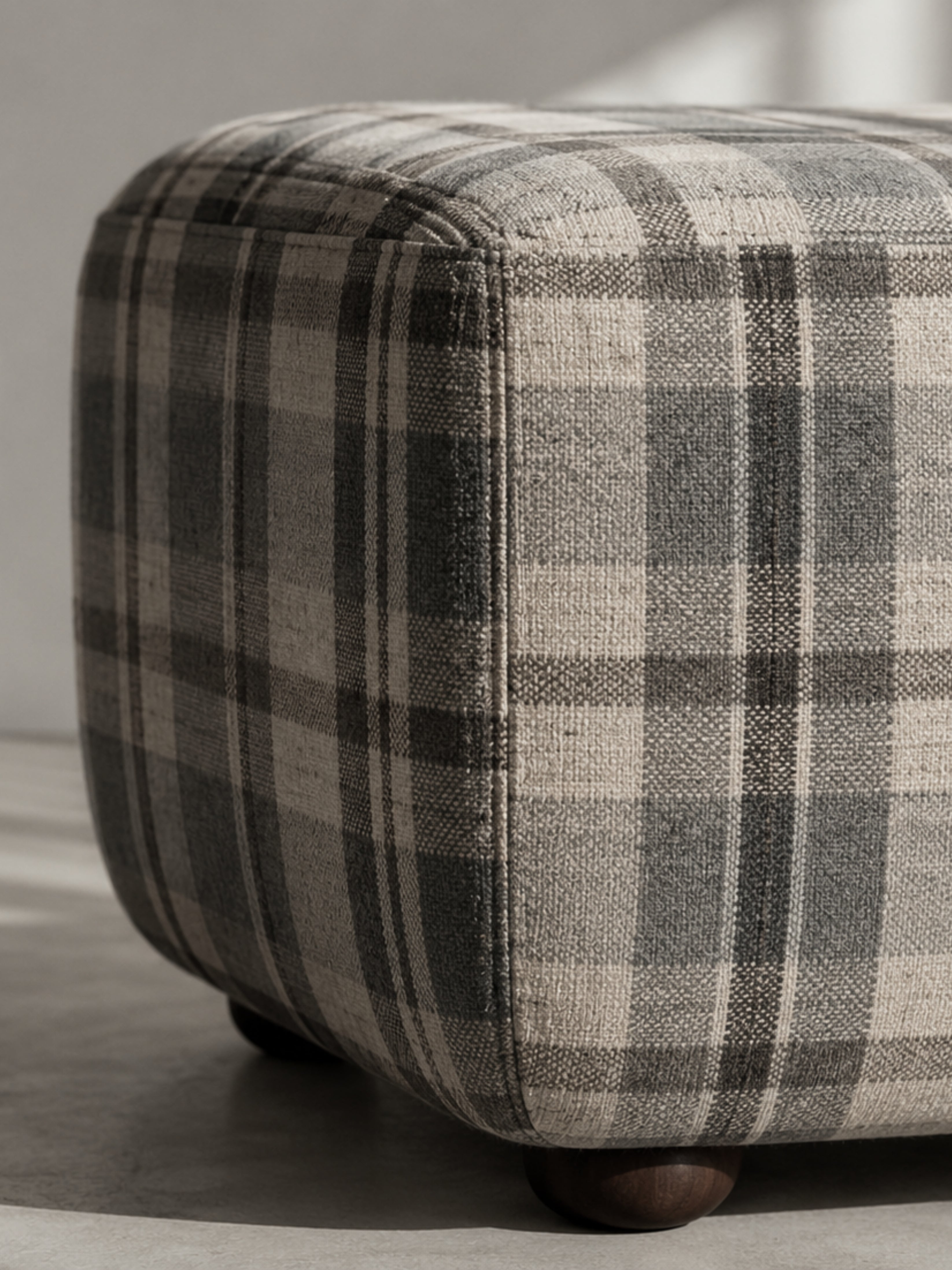 tess plaid ottoman